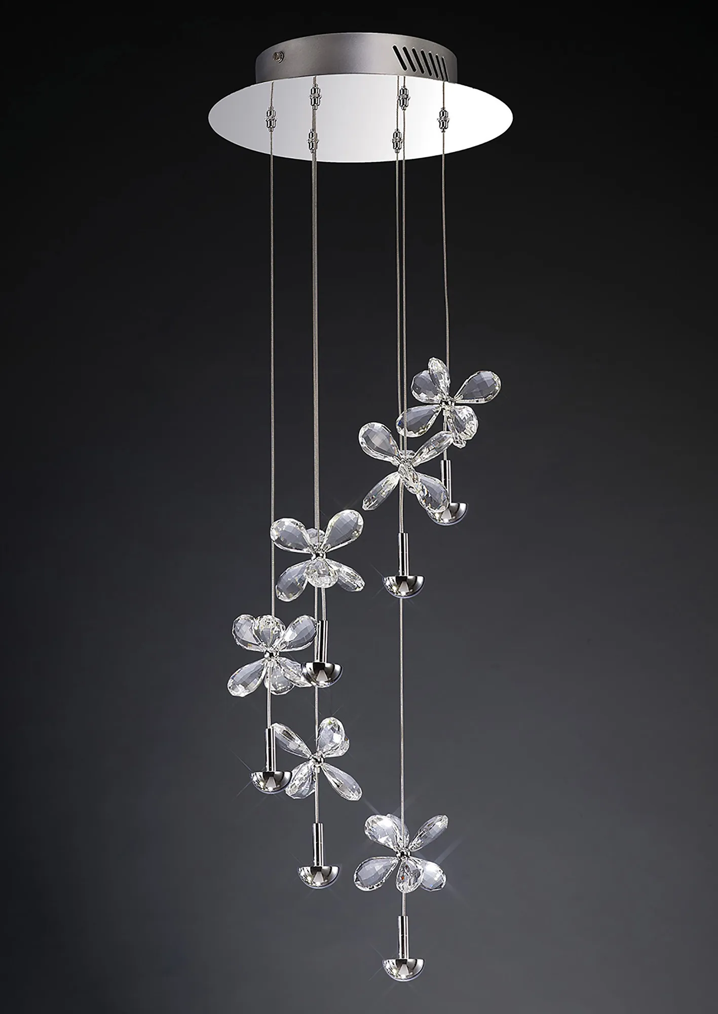 IL31141  Aviva Crystal 12W LED Pendant